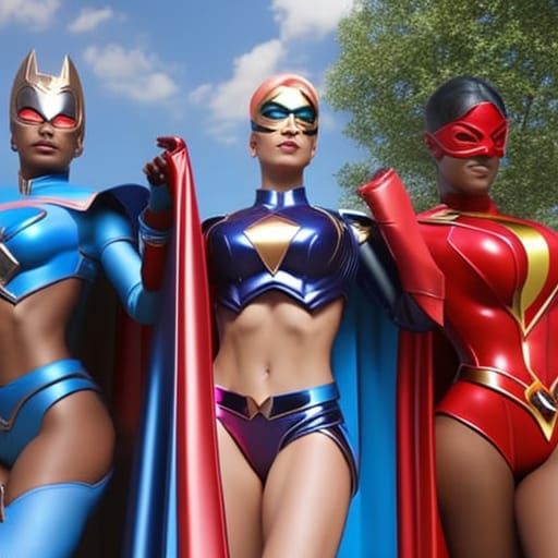 Female Superheroes Selfie in Unreal Engine 5