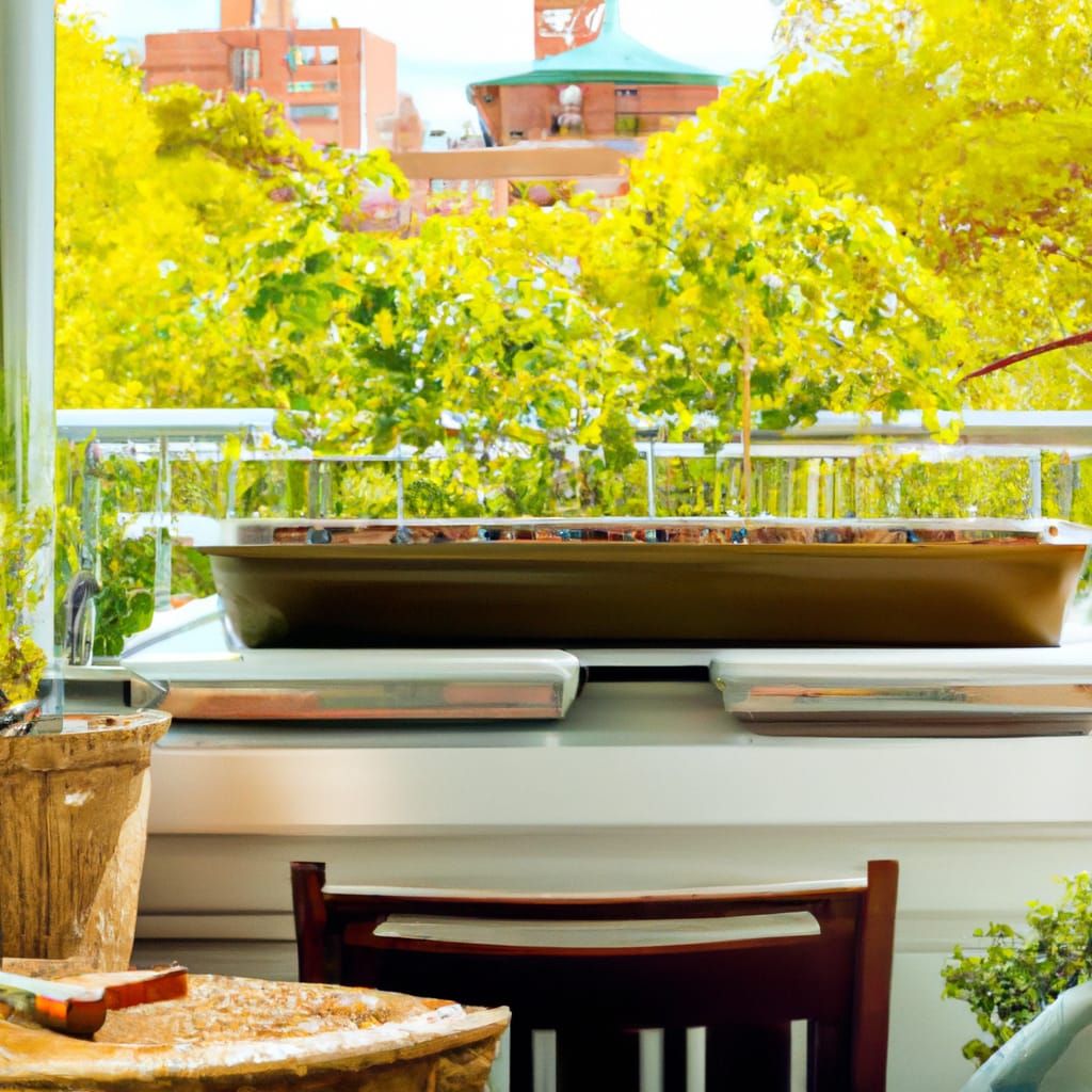 Hyperrealistic Penthouse Garden at Sunrise