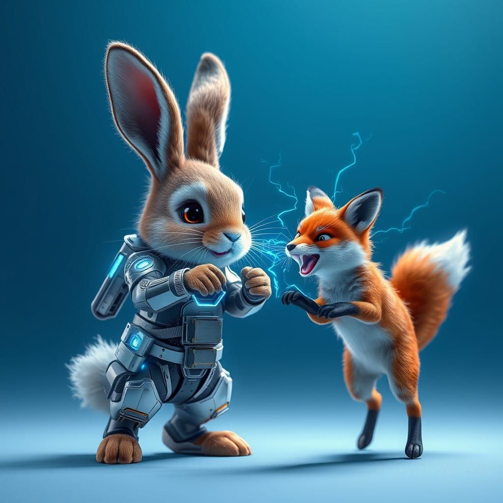 High-Tech Bunny Unleashes Fierce Blast