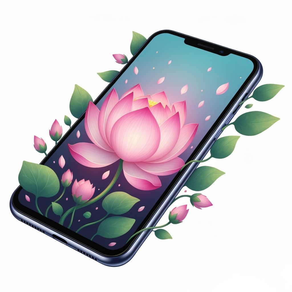 Smartphone Blossom: Nature's Tech Fusion