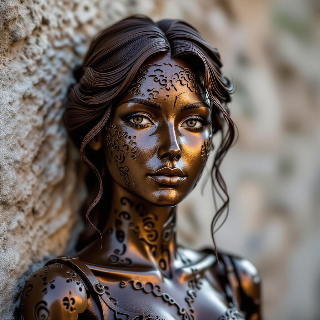 Stunning Metal Woman: A Modern Ironclad Beauty