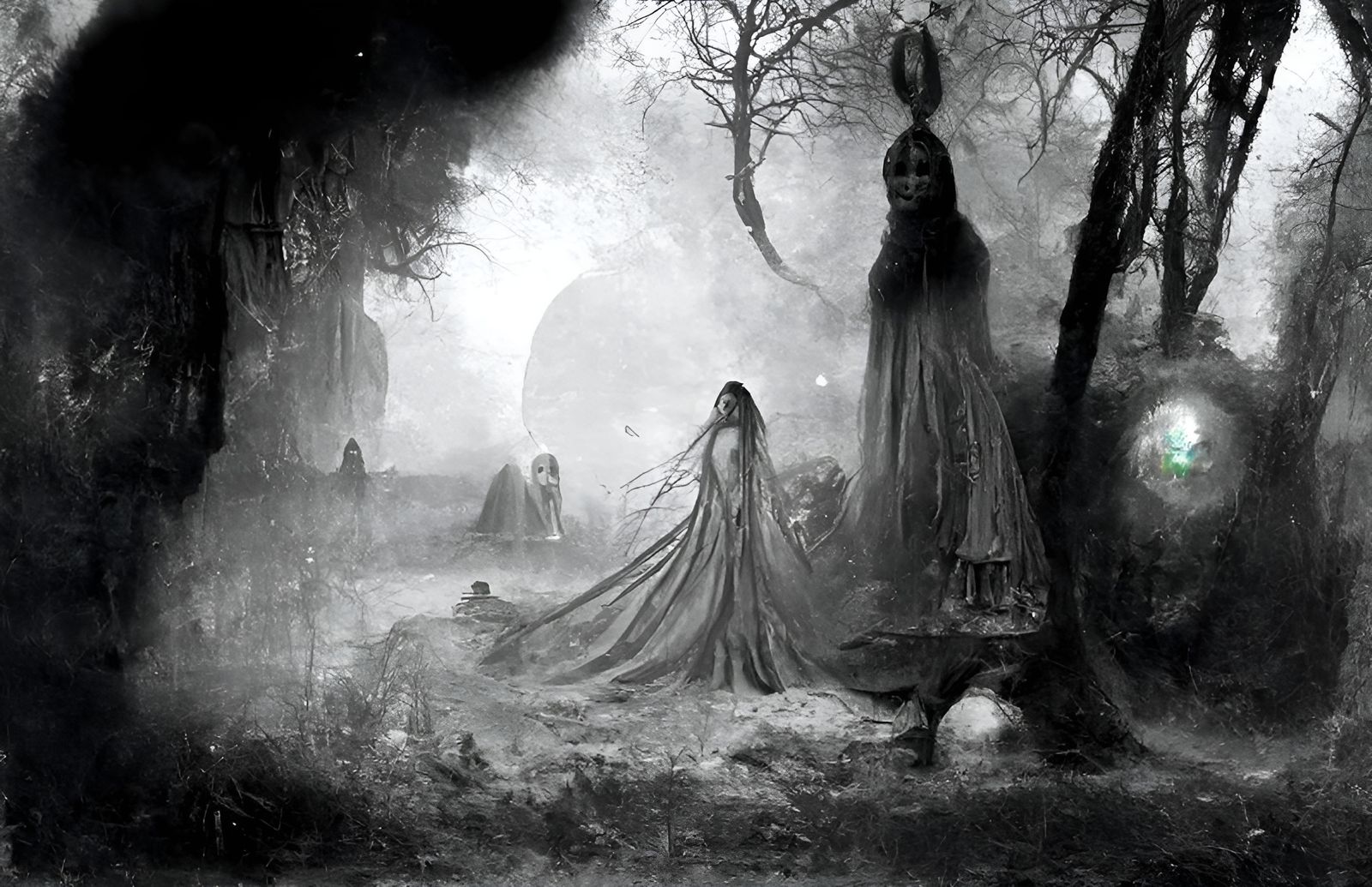 Eerie Banshee: A Creepy Vintage Supernatural Photo