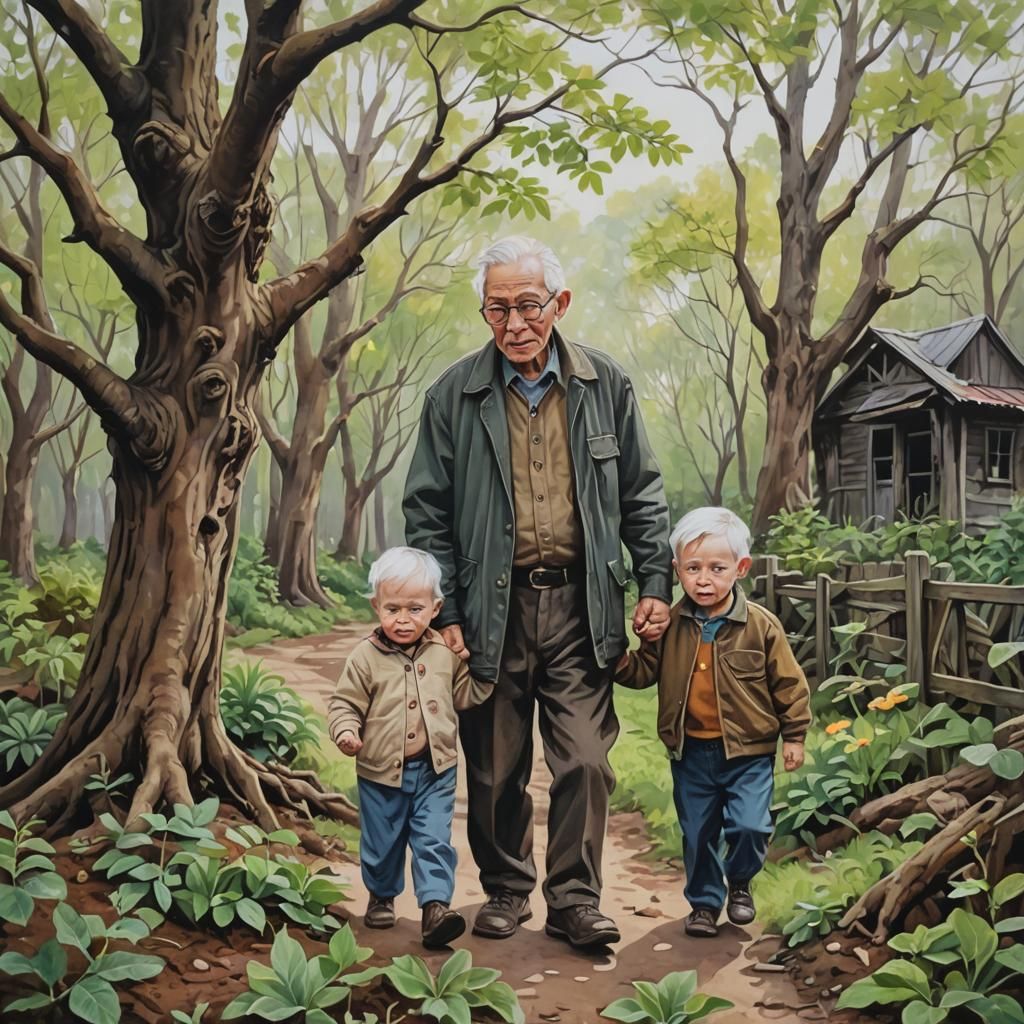 Gouache Painting: The Cycle of Life and Legacy