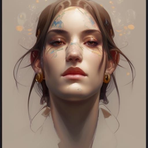 Peaches and Cream Portrait in Hyperdetailed Style