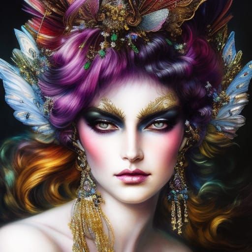 Badass Fairy Queen Portrait in Fantasy Style