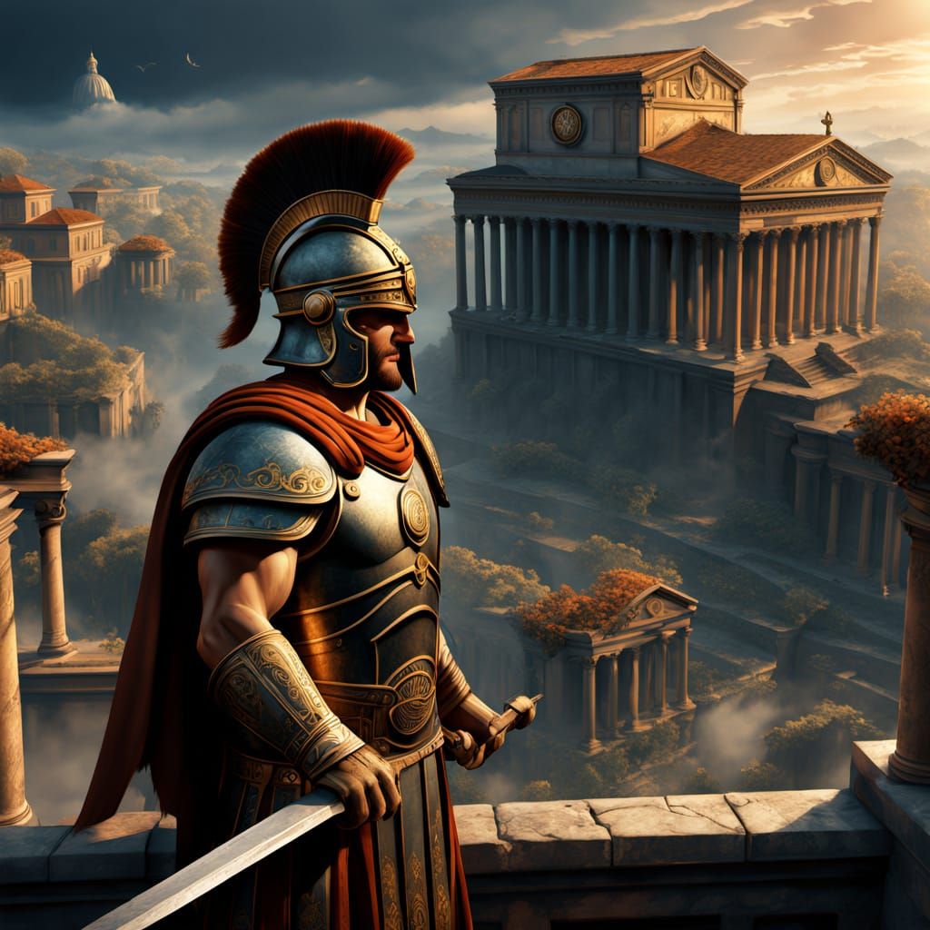 Ancient Roman Cityscape Unveiled in Vibrant Fantasy Art