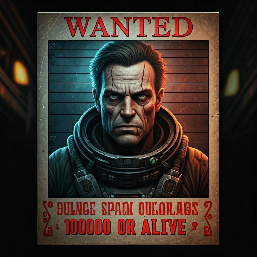 Holographic Wanted Poster: Space Pirate Dulg Gornam