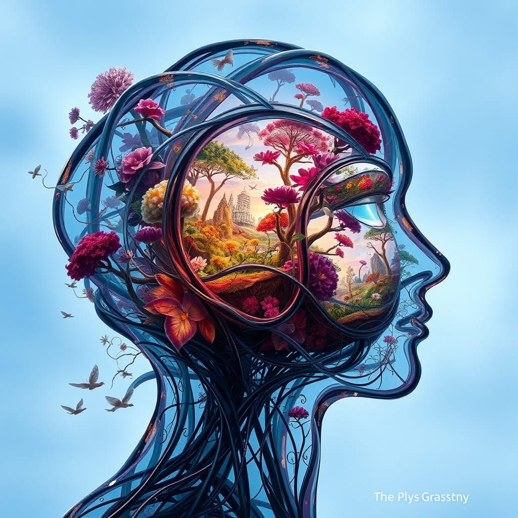 Intertwined Figures Reveal Dreamlike Fantasy Art