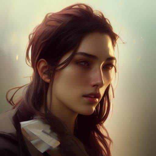 Anxiety Portrait in Hyperdetailed Art Nouveau Style