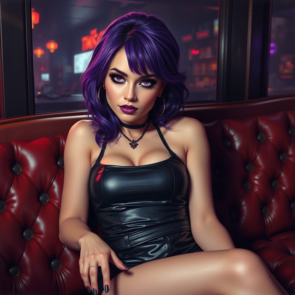 Elegant Goth Siren in Royal Splendor