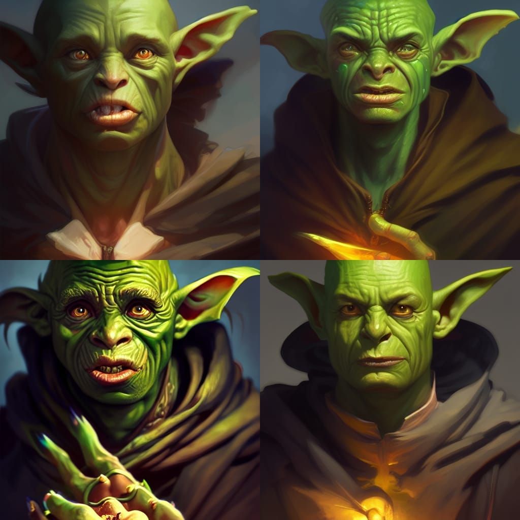 Goblin Chef Sorcerer Portrait in Hyperreal Detail