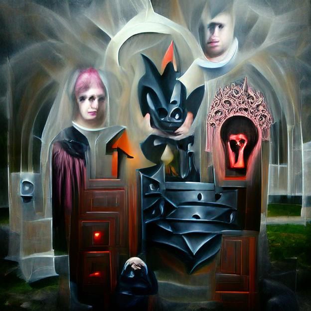 Shining Knight Guarding a Fantasy Portal