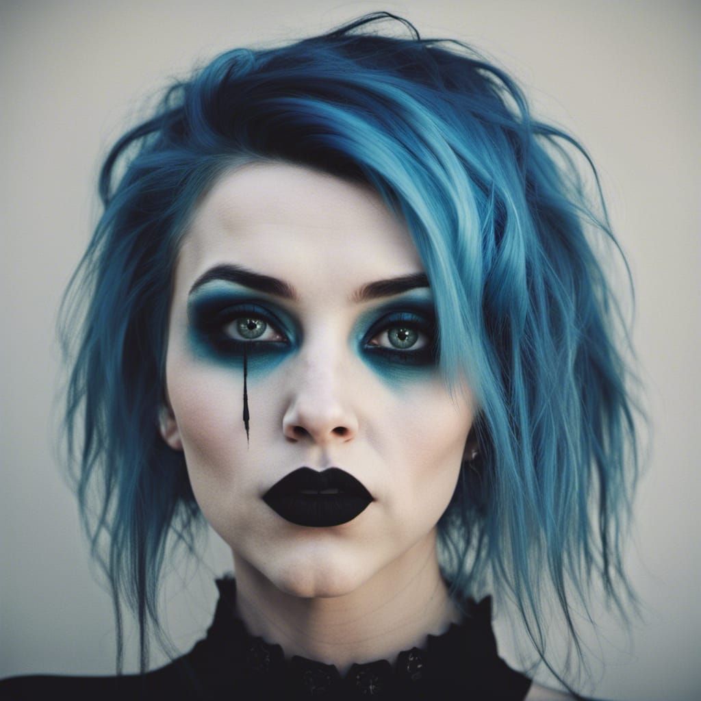 Enchanting Goth Punk Girl Portrait
