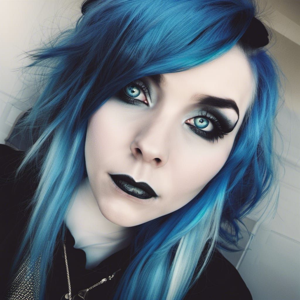 Enchanting Goth Punk Girl Portrait