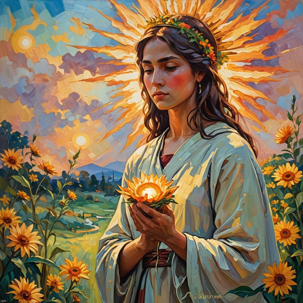 Global Faith: Neo-Impressionistic Expressionist Oil Painting