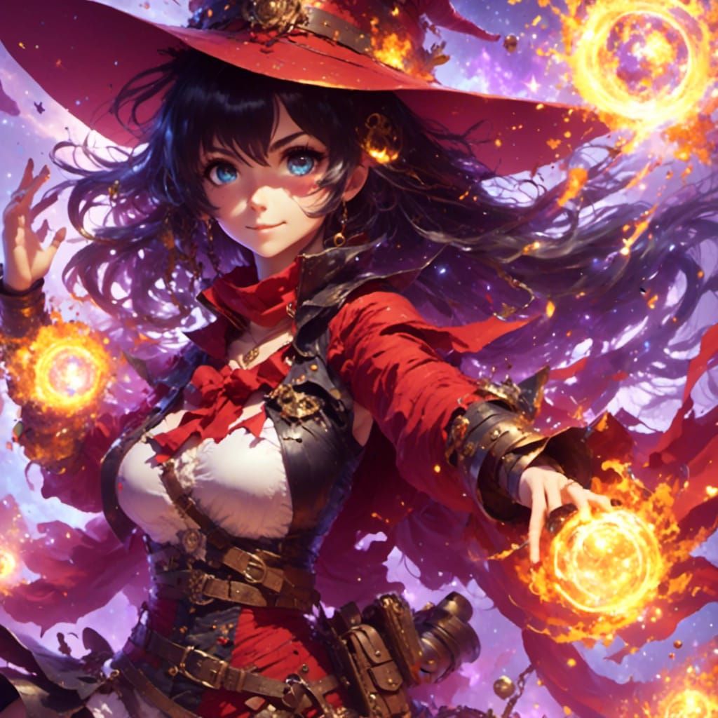 Megumin in Purple Fantasy Landscape