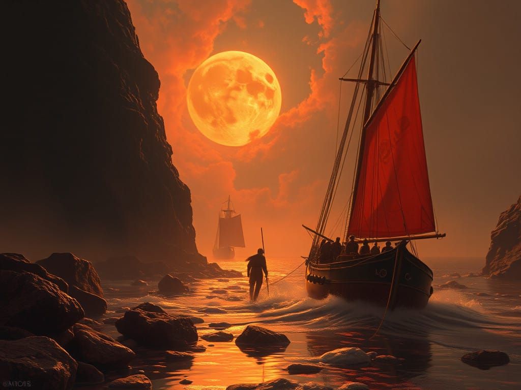 Fantasy Rogue Explores Fiery Apocalypse in Dark, Moody Oil