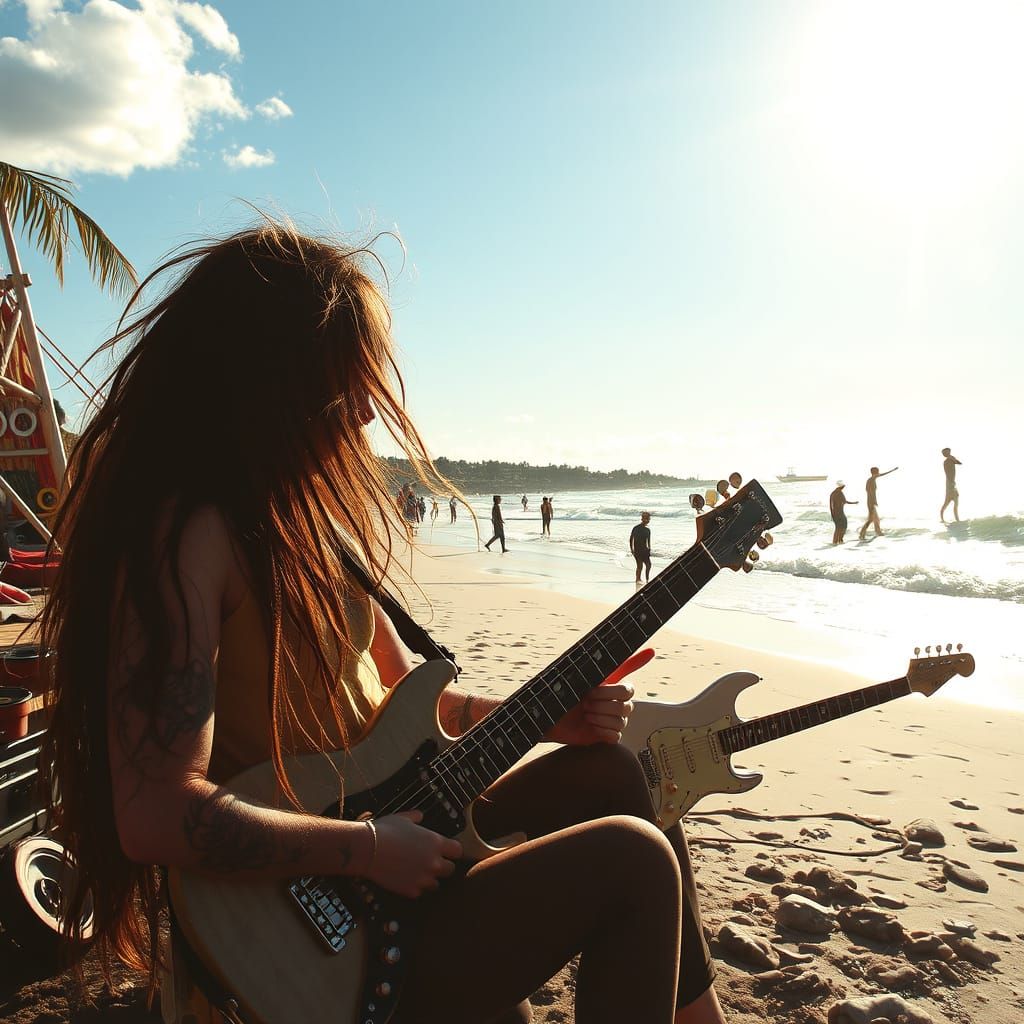 Electric Love Fest in a Vibrant Grunge Aesthetic