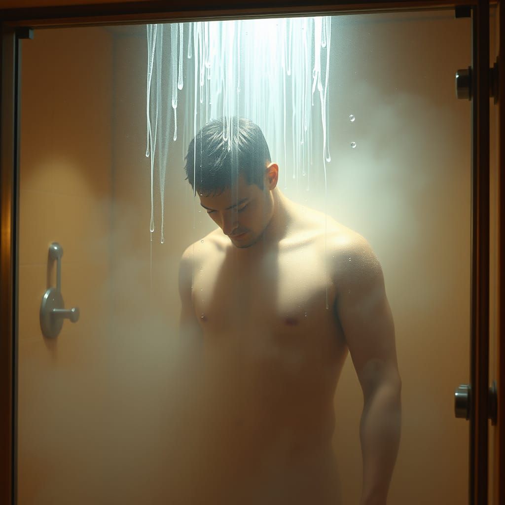 Figure Obscured by Frosted Glass: Digital Painting