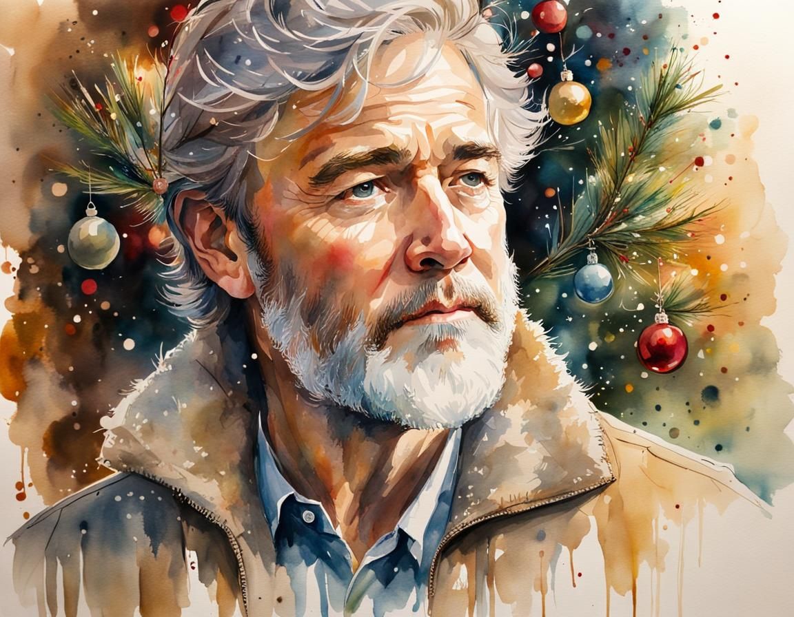 Touching Watercolor of Loss at Christmas Time