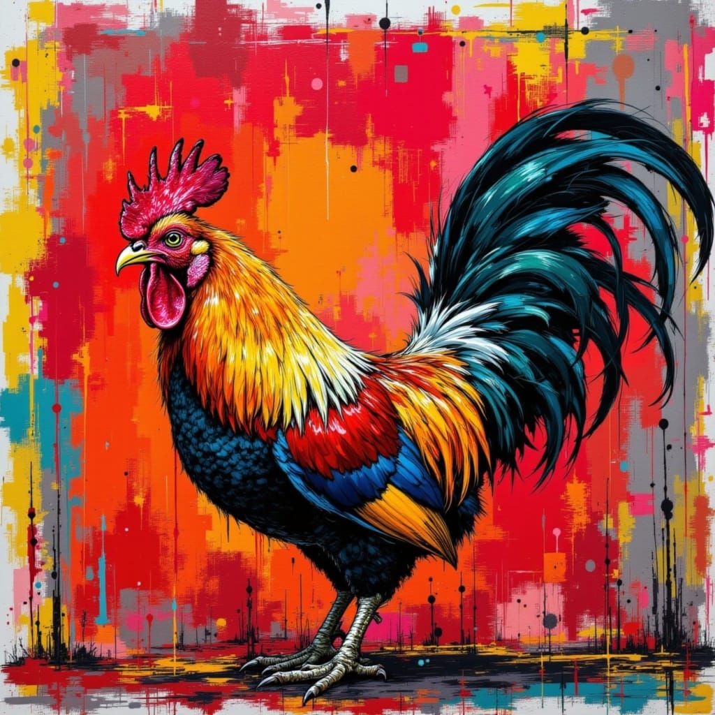 Electric Rooster 'Rick Rolled' in Vivaflow Style