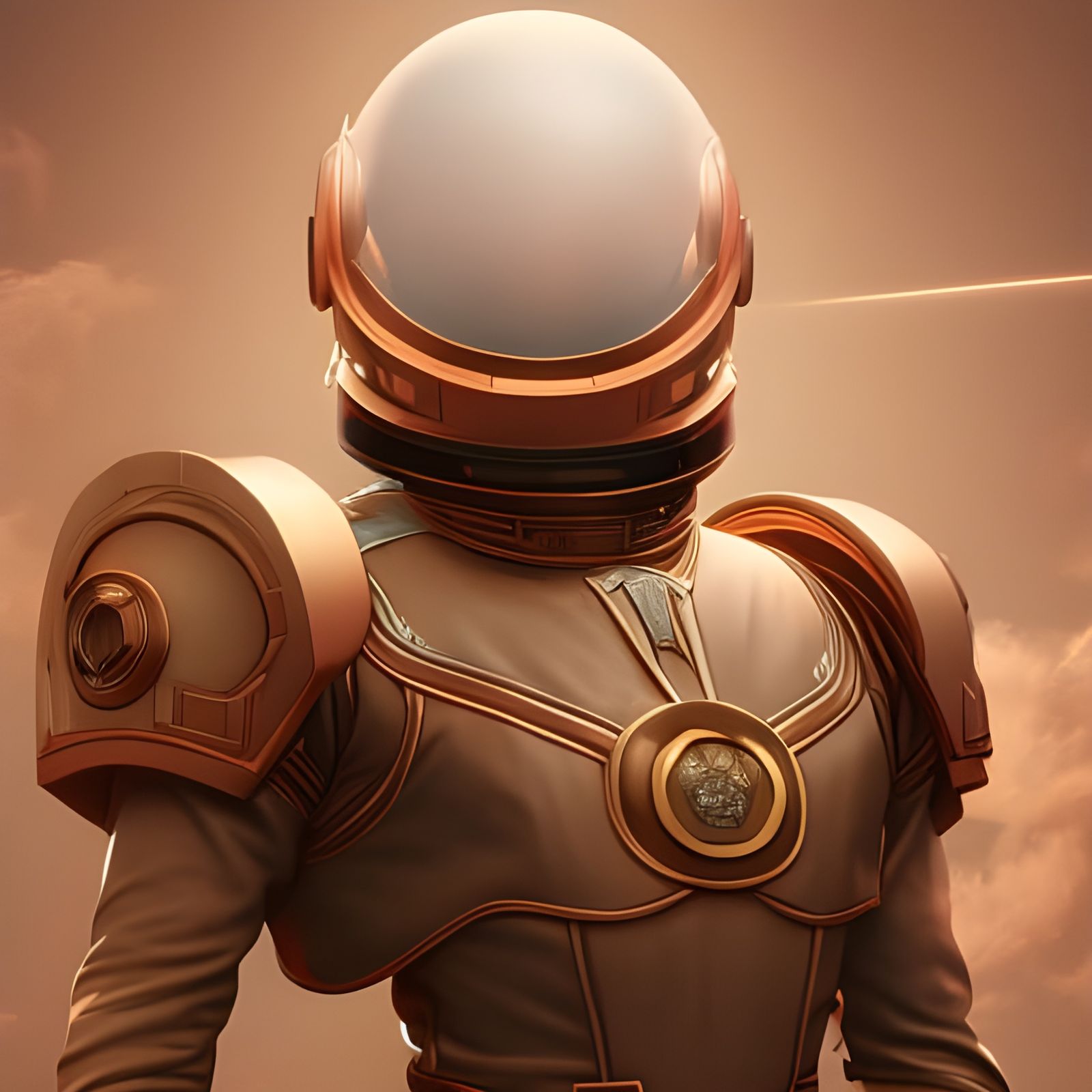 Astronaut with Monocle: Hyperdetailed Digital Portrait