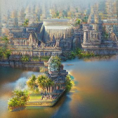 Angkor Wat Temple in Hyperrealistic Digital Art