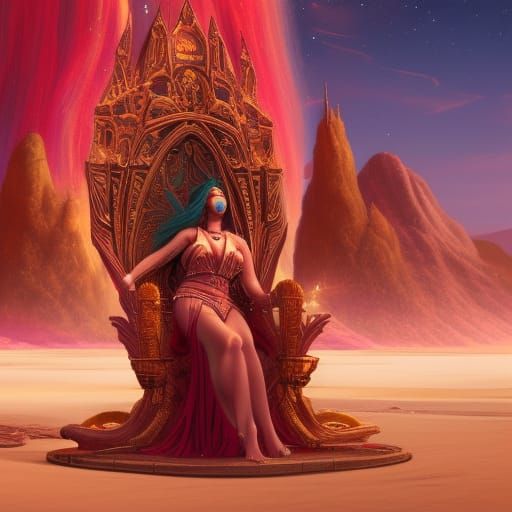 Red Bone Empress: Desert Throne Universe, Fantasy Art