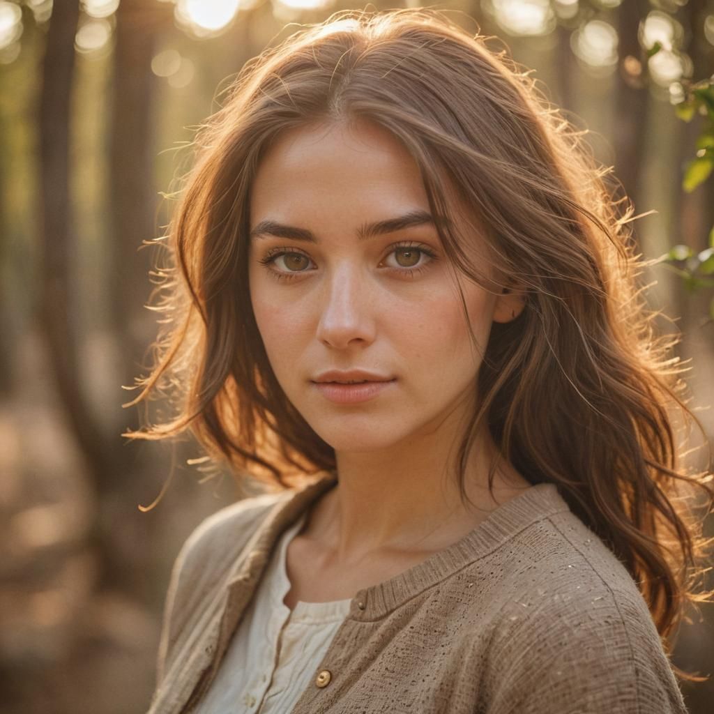 Portrait of a Kind Young Woman in Natural Light