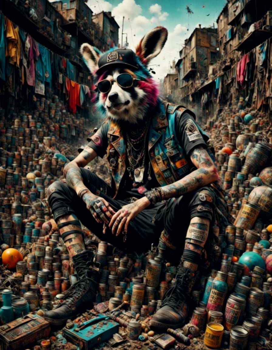 Whimsical Dark Punk Shenanigans Generated by AI