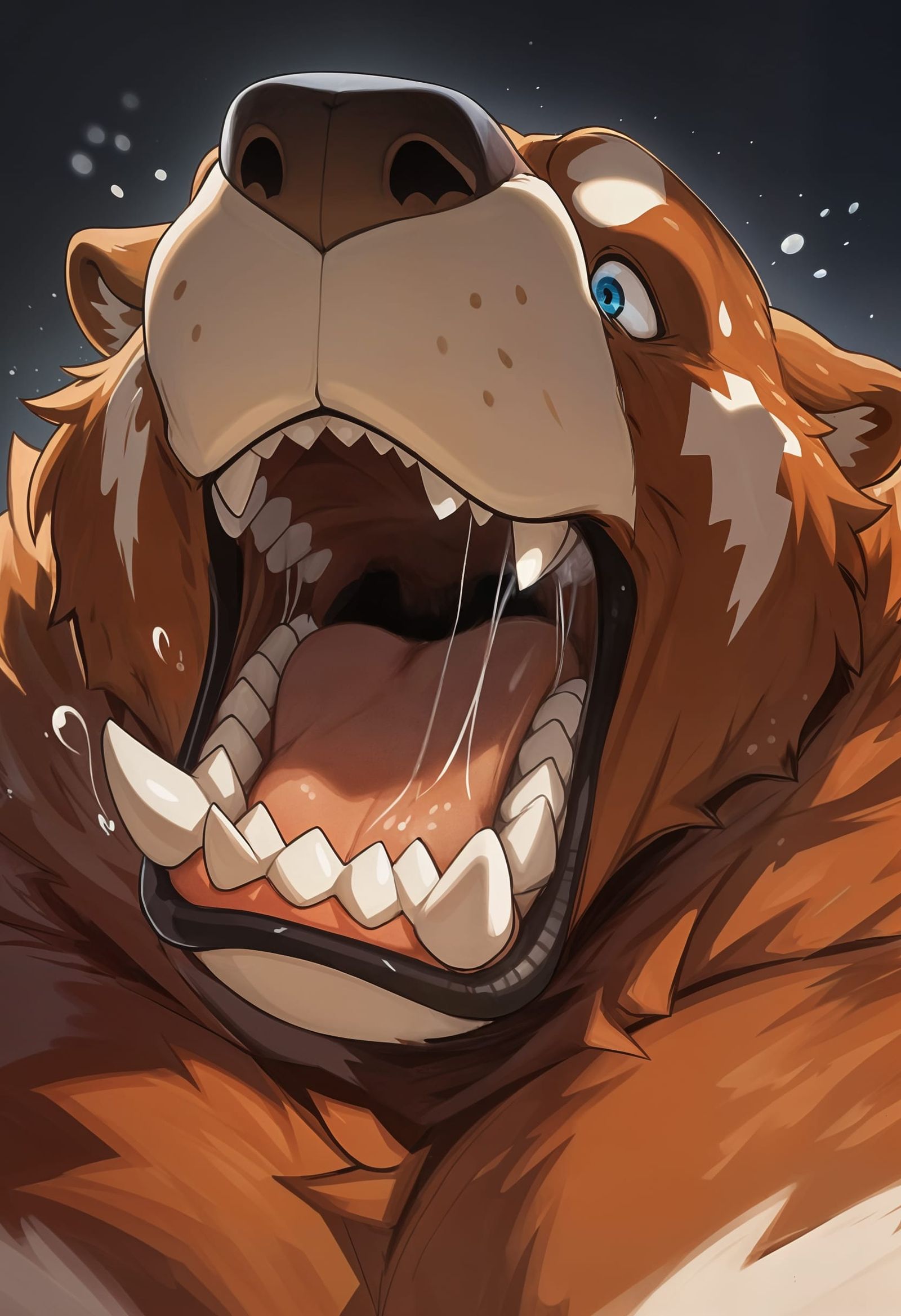 Gentle Giant in Awe: A Majestic Obese Kodiak Bear