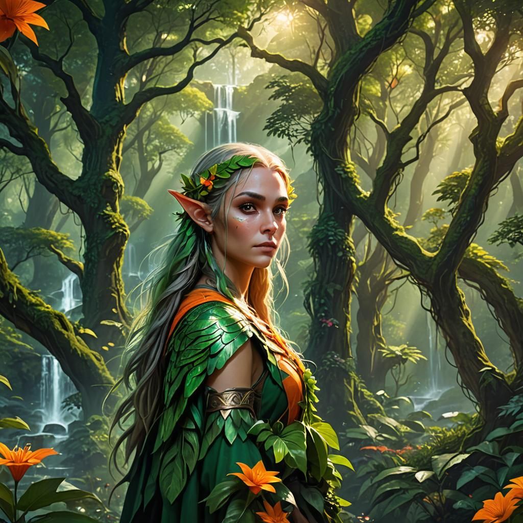 Lush green and orange beauty