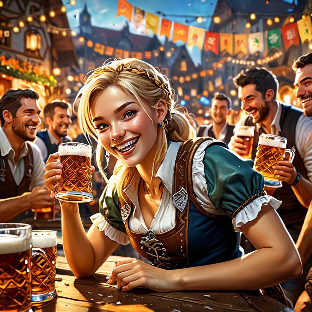 Oktoberfest Anime: Slovak Girl's Vibrant Celebration