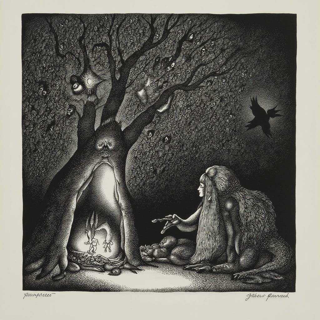 Ostrogoth Camp at Evening, in Macabre Style