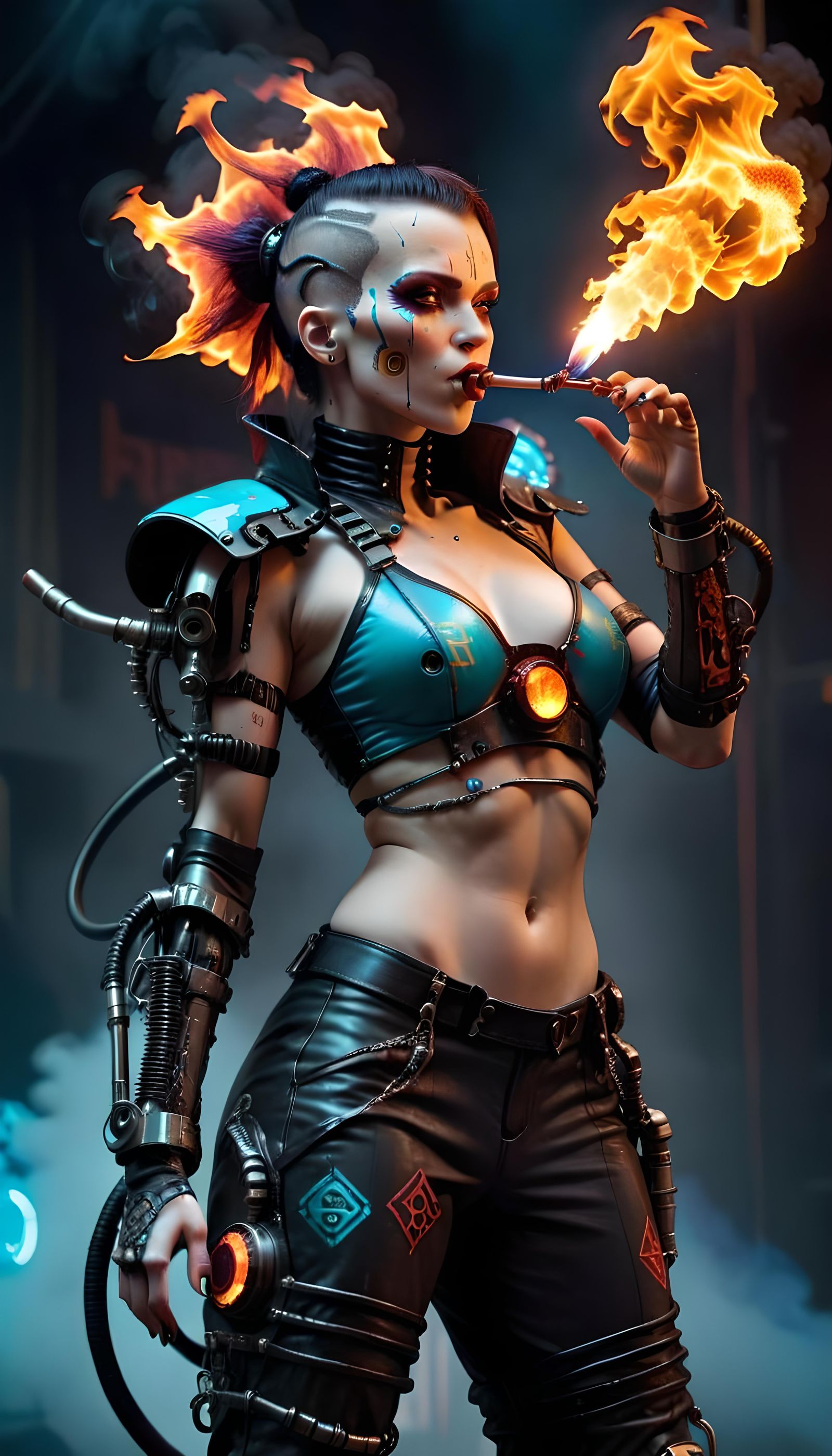 Cyberpunk Fire Breather 🔥