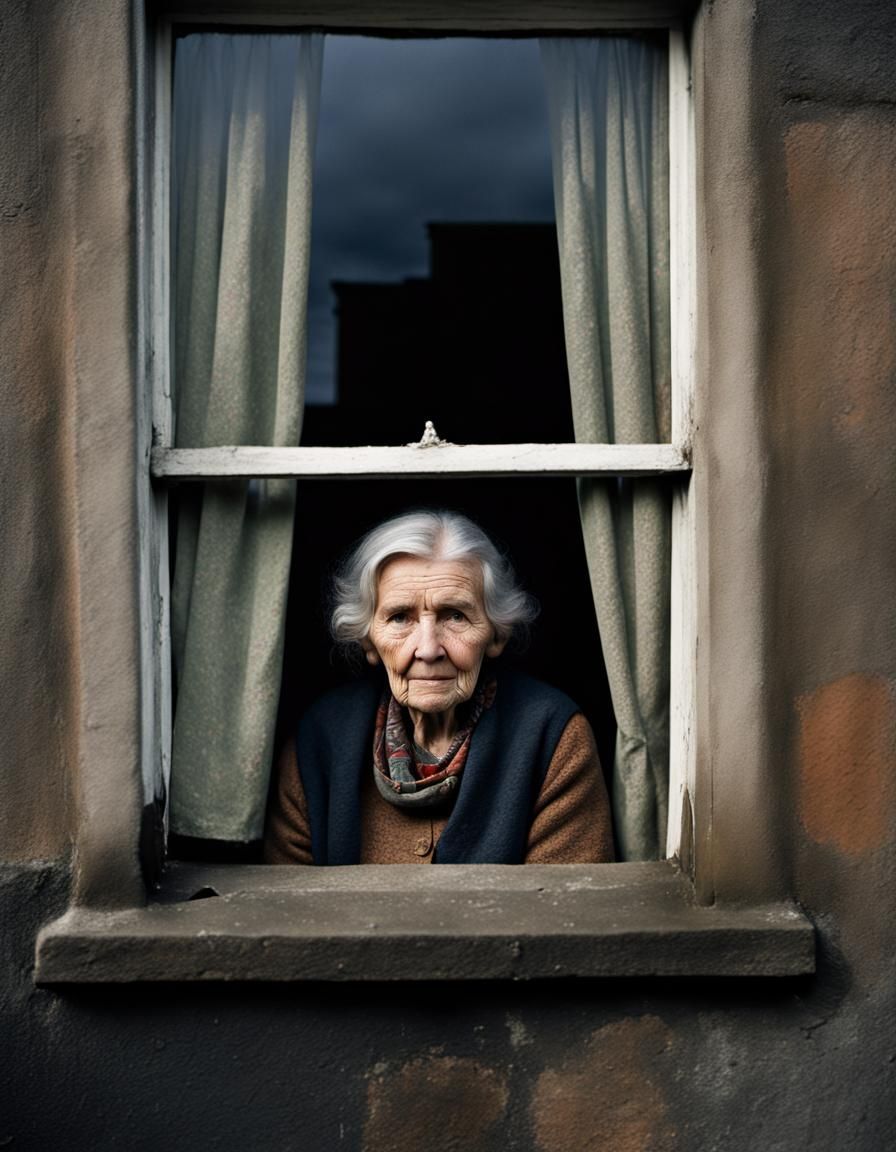 Irish Woman in Derry, Photojournalistic Portrait