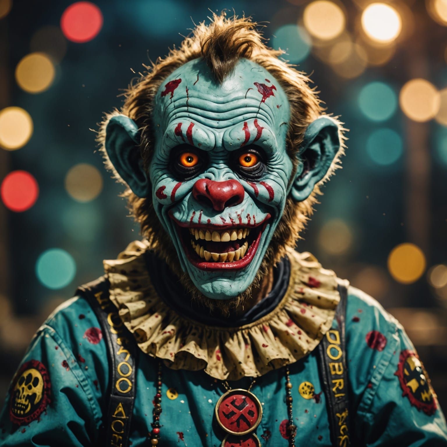 Cyberpunk Horror Clown Revealed in Zodiac Pisces Zodiac Styl...