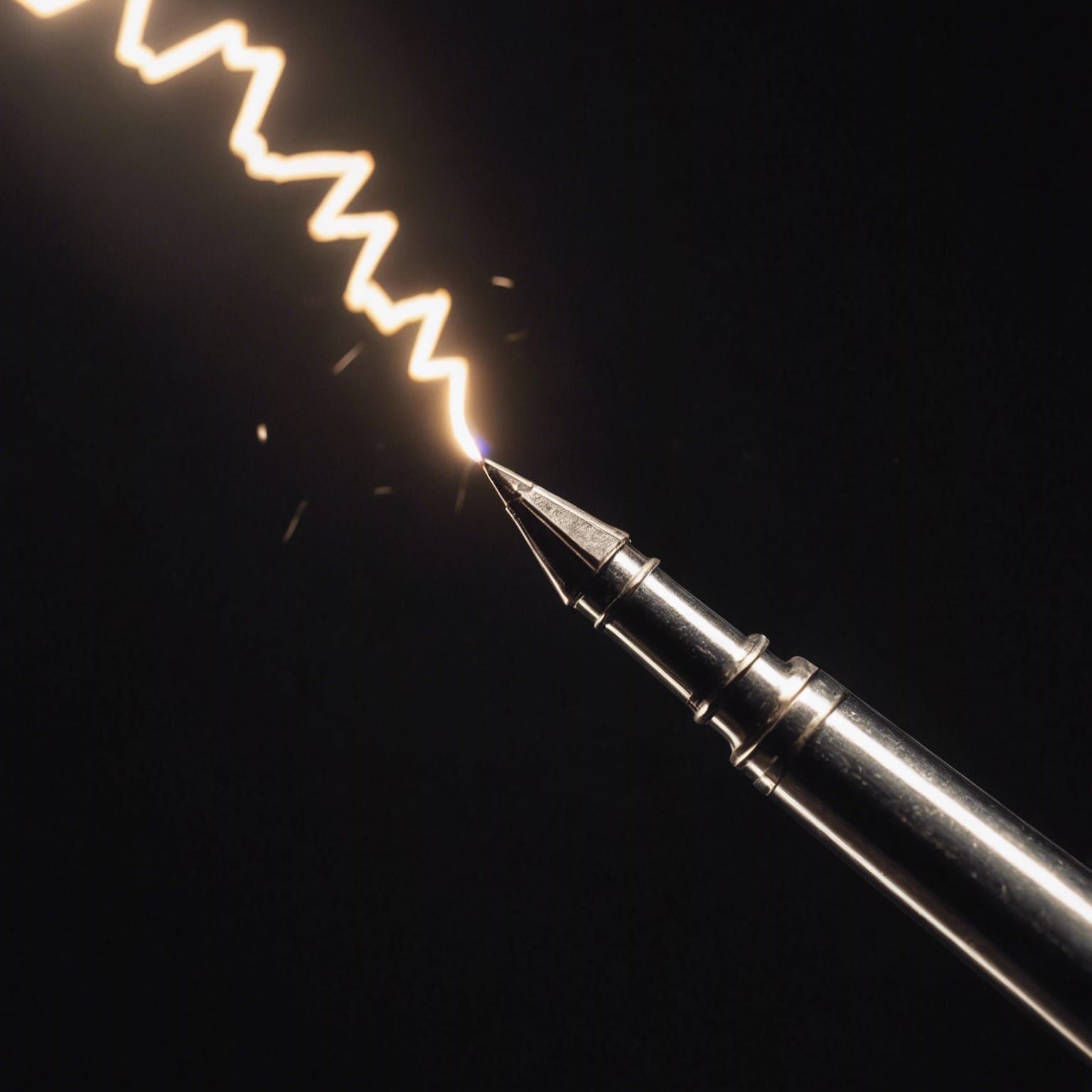 Silver Pen Unleashes Lightning Bolt: Cinematic Still