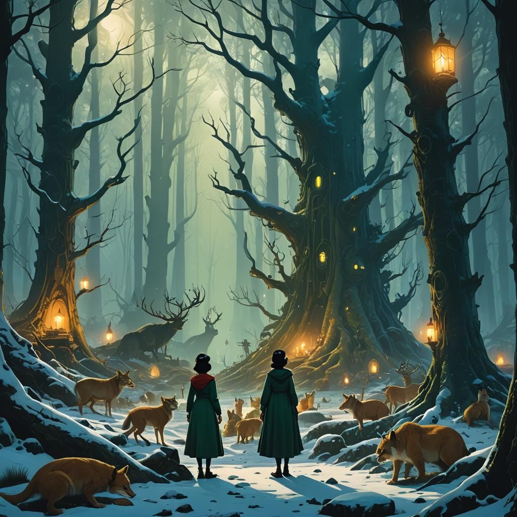 Snow White in Magical Forest Concept Art