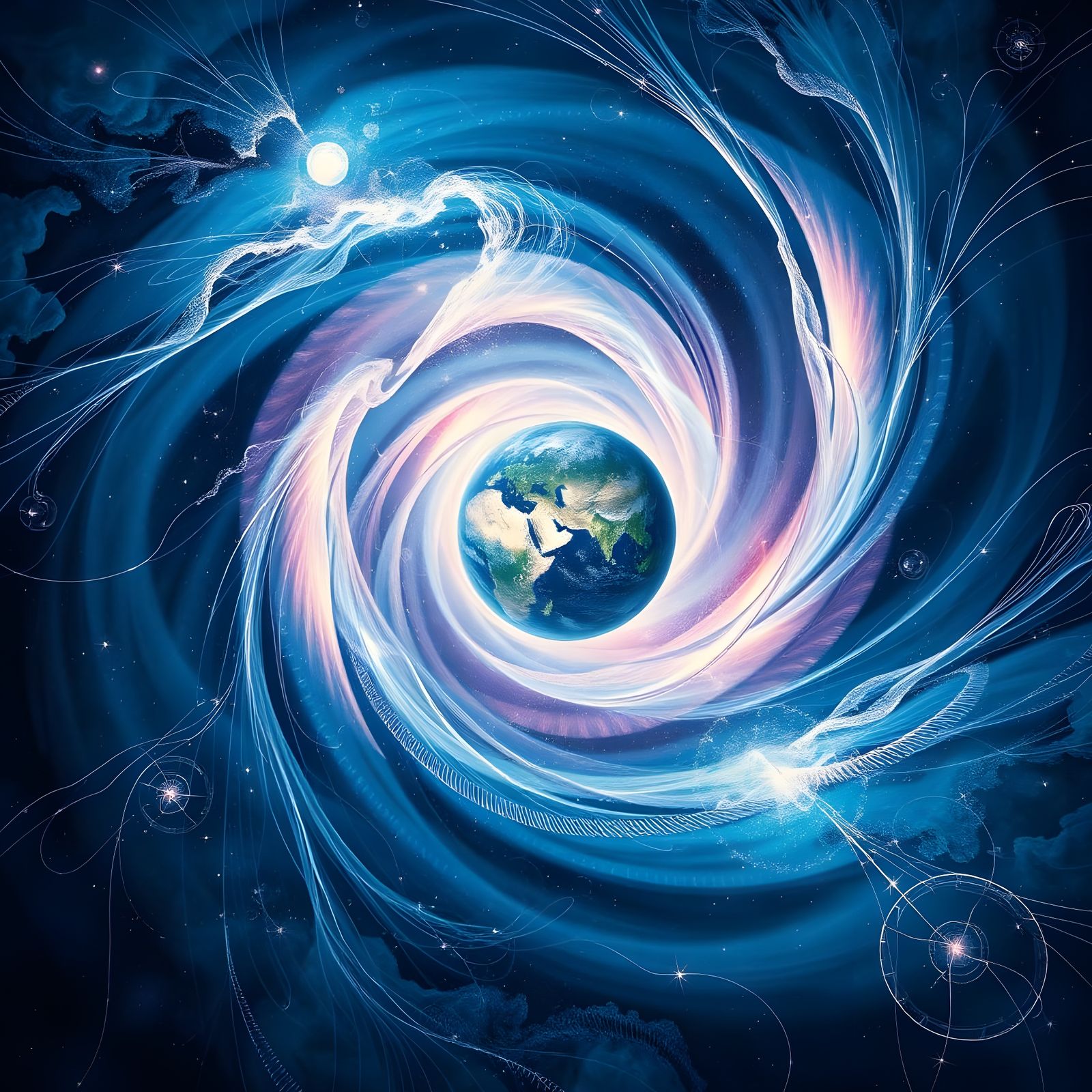 Cosmic Wormhole: Abstract Surrealism Visualization