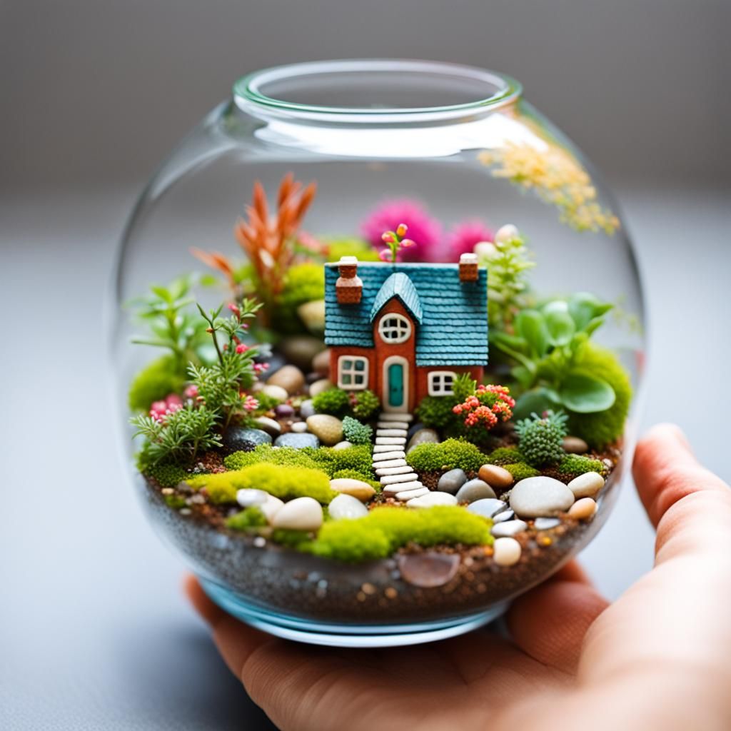 Enchanting Miniature Stone Garden Terrarium