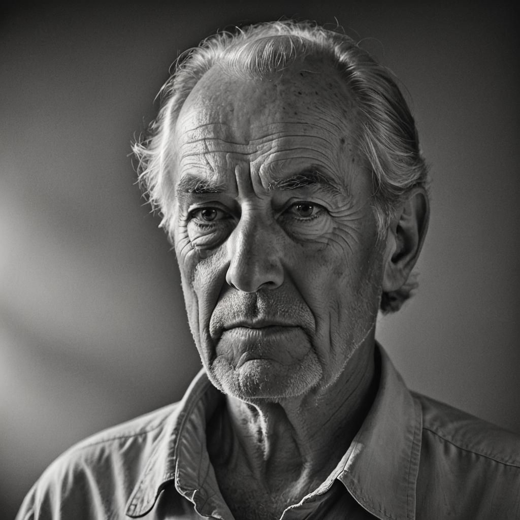 Monochromatic Portrait of an Older Man