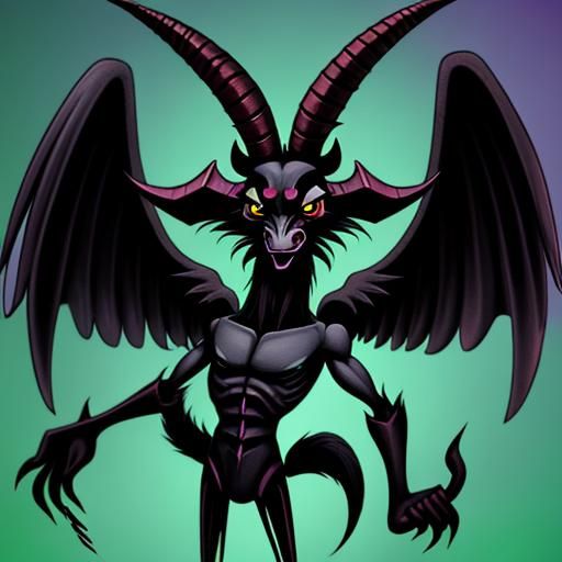 Cartoon Baphomet Character Illustration