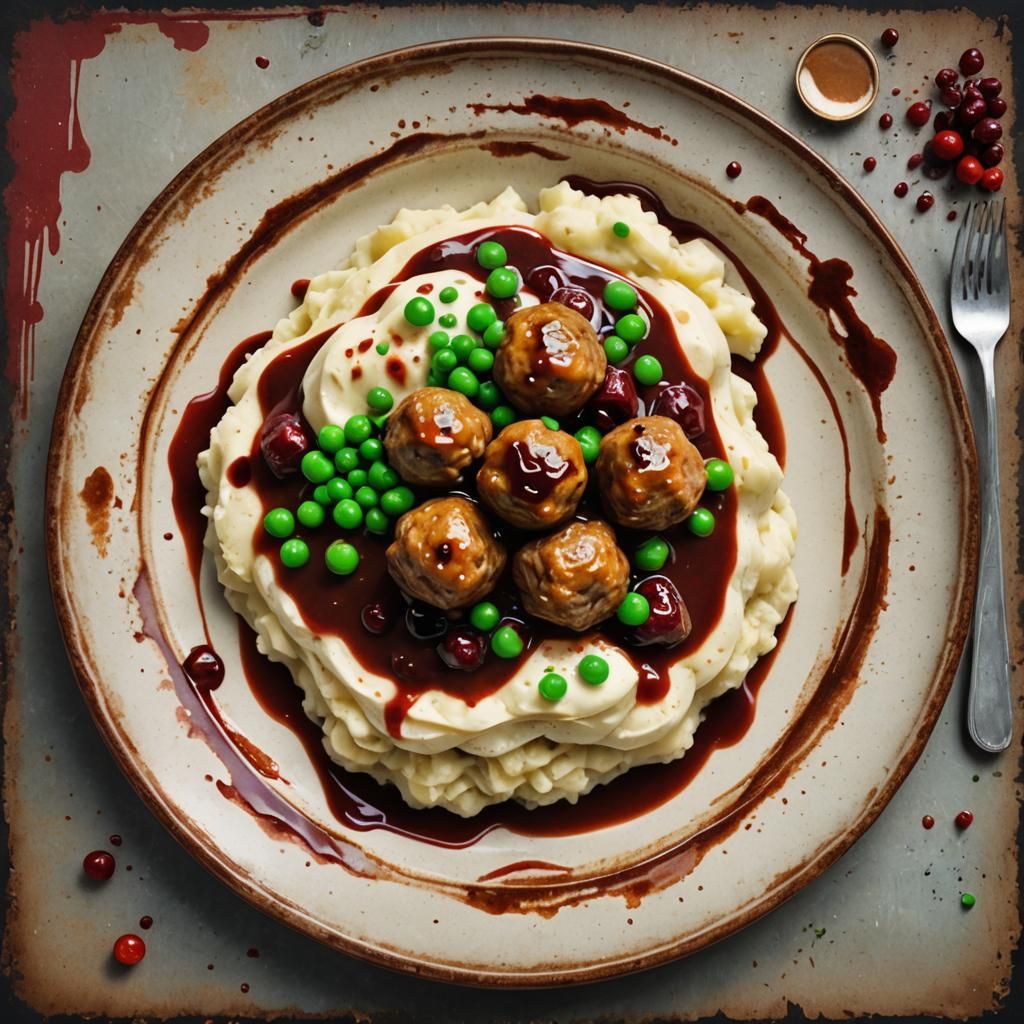 Swedish Meatballs: 3D Render of Nordic Cuisine