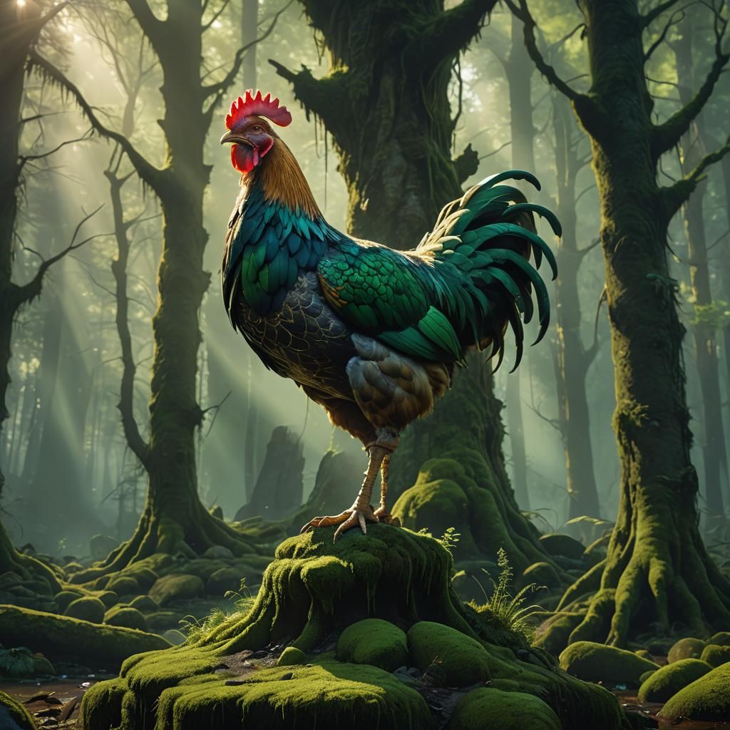 Mystical Forest Chicken Leg Fantasy Concept Art