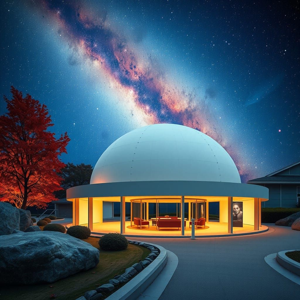 Cosmic Sky in Vibrant Japanese Space Art