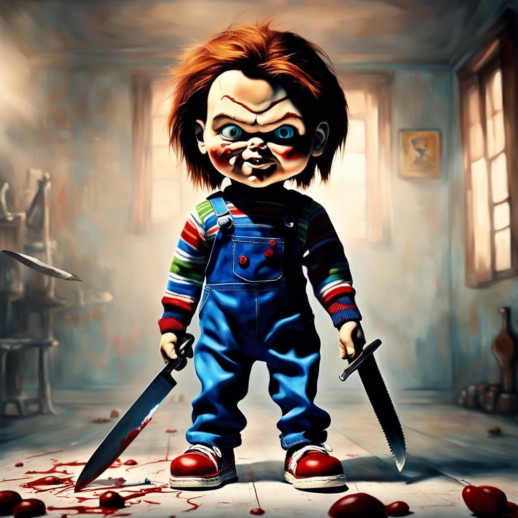 Chucky as Surreal Pixar Character