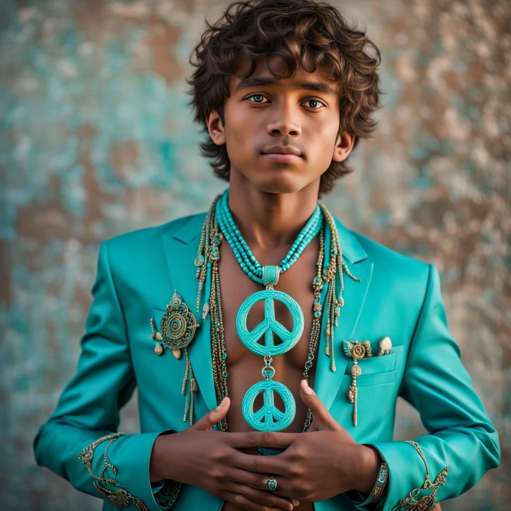 Son of Peace in Turquoise Suit