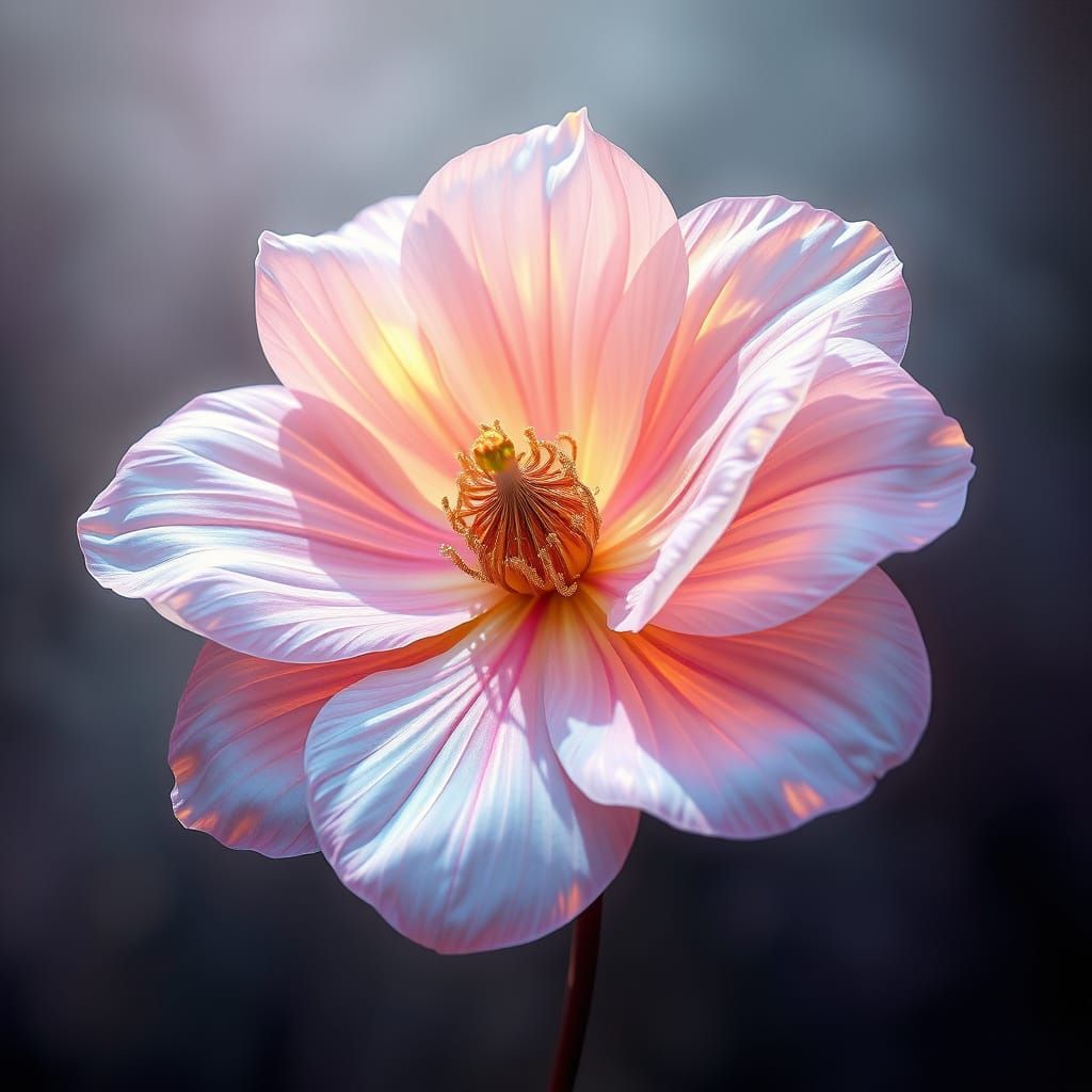 Ethereal Bloom in Vibrant Dreamlike Style