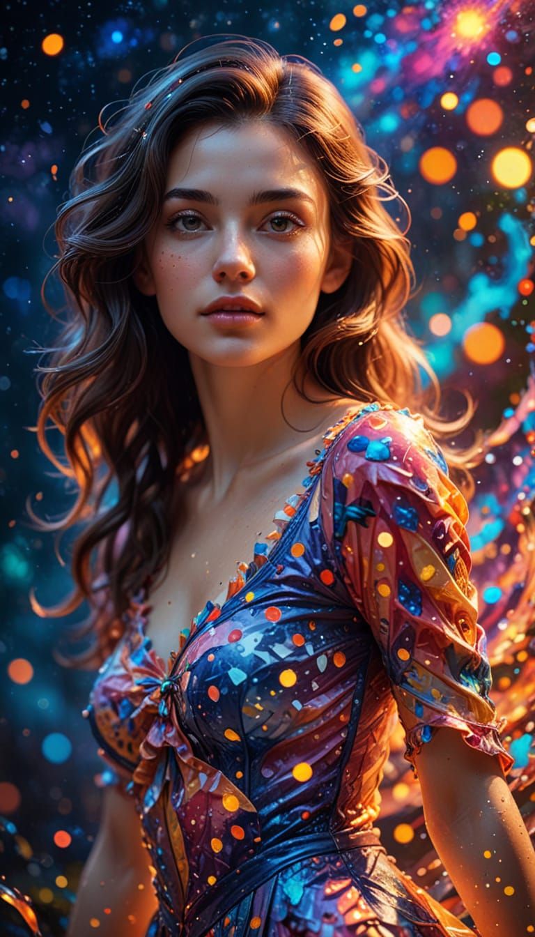 Gingham Dreamscapes in Vibrant Oil Gouache Style